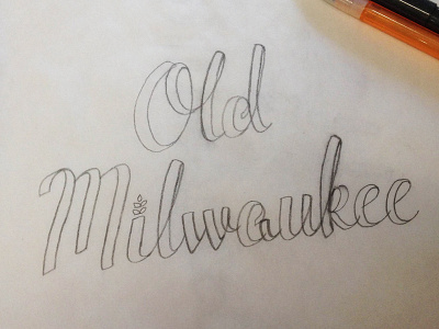 Old Milwaukee beer drawn learning lettering old milwaukee progress seenletterdays sketch