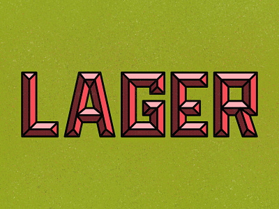Lager Lettering bevel lettering type vector