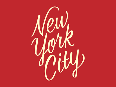New York City lettering nyc practice type vector