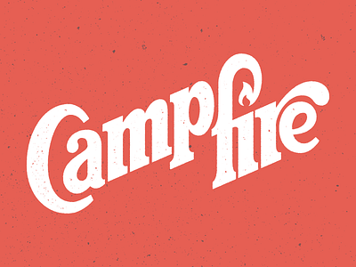 Campfire Final campfire lettering type vector