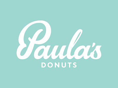 Paula's Donuts donuts lettering logotype skillshare typography vector