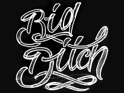 Big Ditch Brewing buffalo lettering practice sketch wip