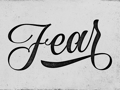 Fear Vector lettering progress typography vector