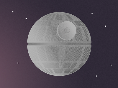 That's No Moon illustration illustrator may the 4th star wars texture the force vector