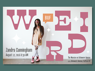 CM Buffalo - Zandra Cunningham buffalo creative mornings design poster promo typography