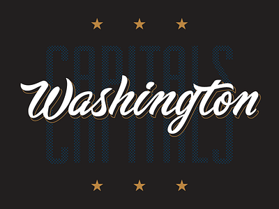 Washington Capitals hockey lettering sports throwback type typography