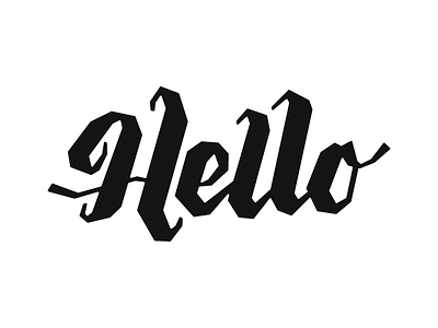 Hi! lettering practice typography vector