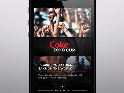 Coke Zero Cup Pitch coke game realtime soccer ui ux world cup