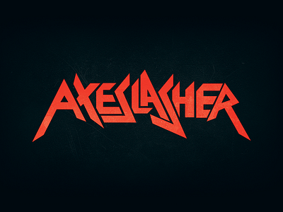 Axeslasher Logotype 80s horror logo logotype metal thrash typography
