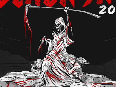 Denver Black Sky 2016 festival illustration metal metalfest music poster posterar