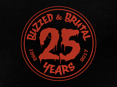 Skinless 25th Anniversary Emblem badge drippy emblem halloween heavy metal