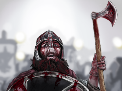 Viking Blood digital painting illustration viking workinprogress