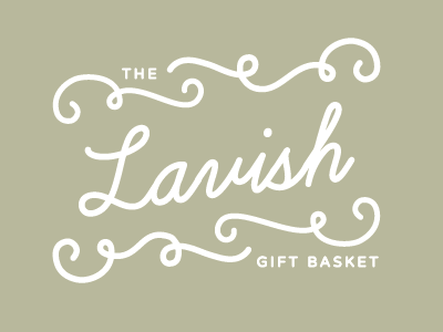 Lavish Logo branding fancy feminine flourish logo script font