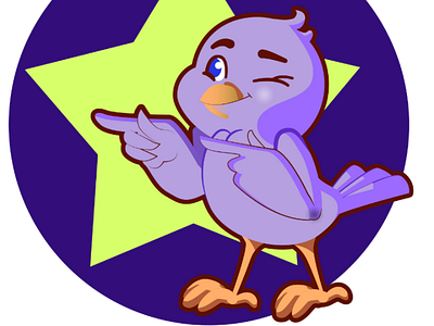 Bird OK bird emoji vector