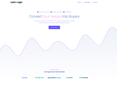 Optinmagic - Homepage Design for W3 Eden grow traffic mail listing w3eden