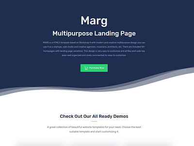 Marg – Multipurpose Landing Page Templates bootstrap 4 css3 design html 5 template ui website