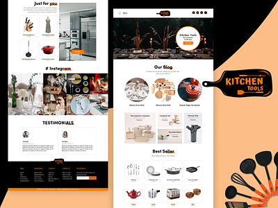 Kitchen Tools Store Template business clean creative ecommerce elegant kitchen modern nutriment services unique