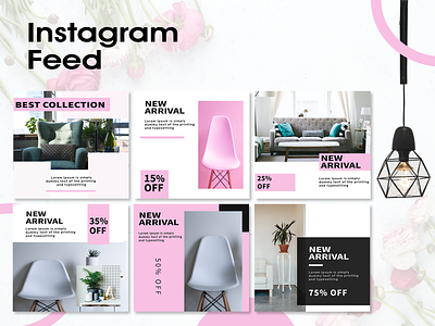 Instagram social feed casual collection design feed instagram like love marketing minimalism post shopping social