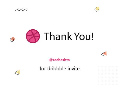 Invited on Dribbble dribbble invite techeshta thanks