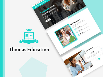 Thomas Education Learning PSD Template academy campus clean college course education learning lesson lms modern online photoshop psd