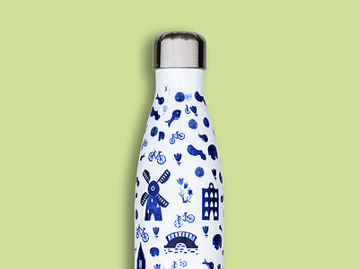 Delftware bottle design bottle design branding delfts blauw delftware graphic design illustration pattern design