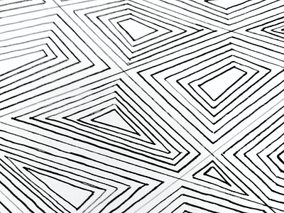 Field black and white geometric graphic design pattern pattern design pen