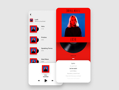 Minimalist Music Player Mobile App app app mobile design graphic design layout mobile ui ux