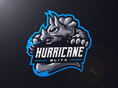 Hurricane / Triceratops Esports Mascot Logo Design character design csgo dinosaur esports fortnite gaming graphic design hurricane logo logo design mascot mascot logo pubg triceratops wave
