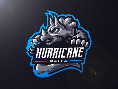 Hurricane / Triceratops Esports Mascot Logo Design