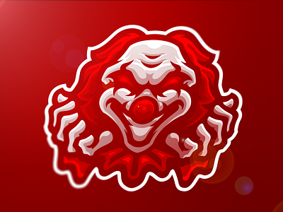 Crazy Killer Clown Esports Mascot Logo Design clown csgo esports fortnite gaming graphic design it joker killer logo logo design mascot mascot logo pubg