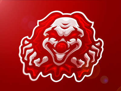 Crazy Killer Clown Esports Mascot Logo Design