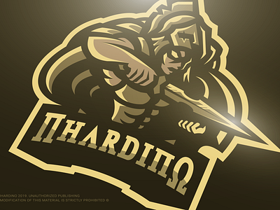 Nhardino Corp (c) : Achilles Demigod Gaming Mascot Logo Design achilles apex csgo demigod design esports fortnite gaming god gold grecian greek greek soldier logo logo design mascot pubg soldier sparta spartan