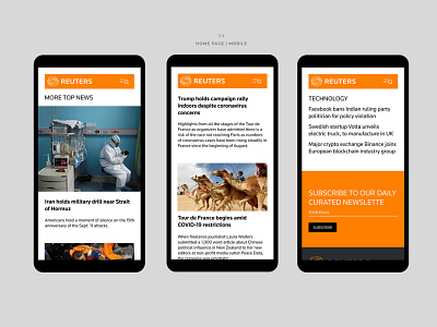 Reuters. Webdesign. Concept. app awards behance branding illustration logo media news reuters typography ui ux