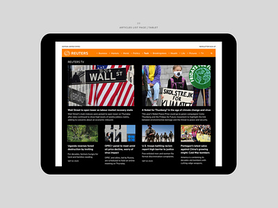 Reuters. Webdesign. Concept.