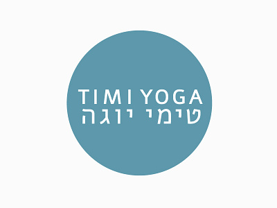 TIMI YOGA Identity blue body circle health hebrew logo mind sport typography yaoga