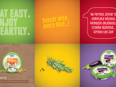 Hamazon Verena Tam 10 advertising branding colour eggplant food hummus identity packaging playful product spread tasty