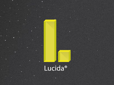 Lucida lemon letter light logo night shadow simple space stars translucent transparent typography