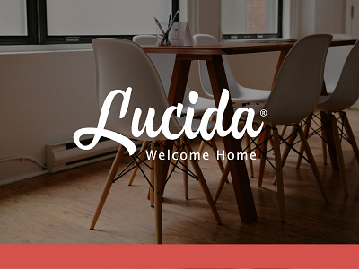 Lucida furnishing furniture home home brand homy house interior interior architecture logo retro script style