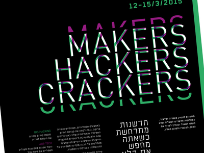 College of Management architecture art education hackers hebrew identity makers poster science tech typography
