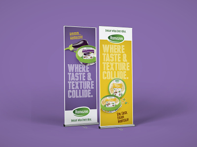 Hamazon ad design advertising consumer branding consumer product food food branding hummus poster roll up rollup spread supermarket