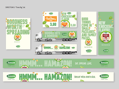 Hamazon ad branding food food branding hummus identity poster shelf product shelf stopper supermarket tag truck
