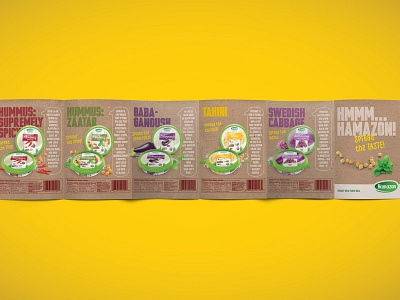 Hamazon advertising catalog consumer branding flyer folder food branding hummus leporello packaging supermarket