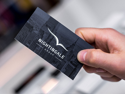Nightingale bird branding business card corporate design corporate identity identity logo night nightingale real estate stationery