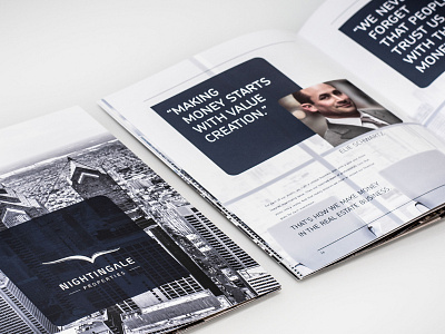 Nightingale branding brochure corporate brochure corporate design editorial graphic design identity layout logo print design real estate