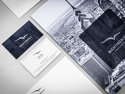 Nightingale branding brochure business card corporate design identity layout letterhead logo real estate stationery