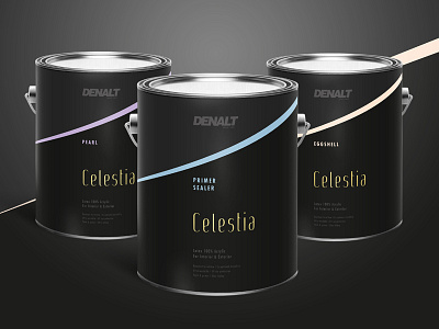 Denalt / Celestia branding elegant graphic esign identity label paint paint can product branding product series
