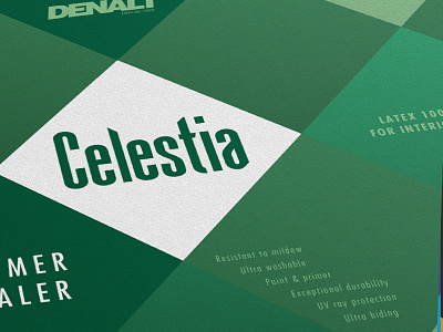 Denalt / Celestia branding consumer branding identity label logo paint paint can print product label shelf product square typography