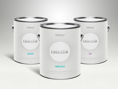 Denalt / Celestia branding hardware store label design logo moon paint can product line shelf product solar system space