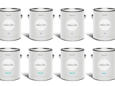 Denalt / Celestia branding consumer product moon paint paint can product line product line branding solar system