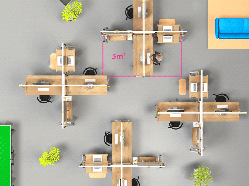 INDIVIDE creative creativity desk furniture individual office open plan startup office work workplace workplace design workstation